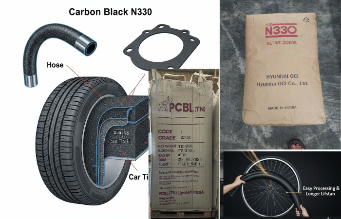 So sánh muội than đen (carbon black) N330 với N550
